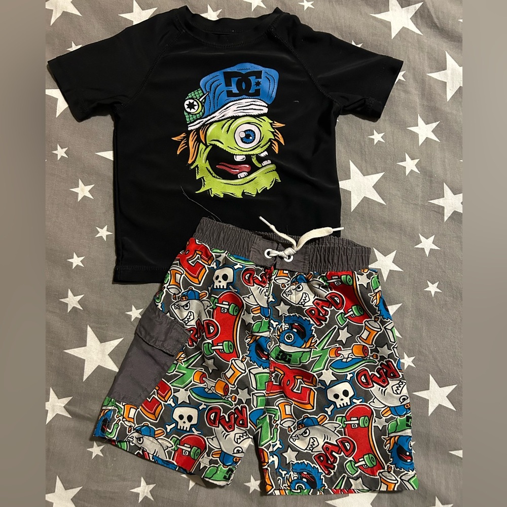 Toddler Boy DC Shoes Swim Set
